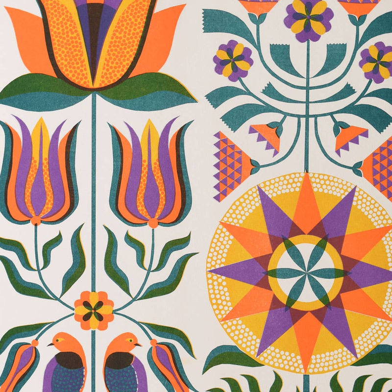 Print: Printer Johnson - Fraktur Floral (A3) - Tales for Tadpoles