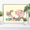 Print: Roald Dahl - The BFG, Holding Sophie in Palm - Tales for Tadpoles