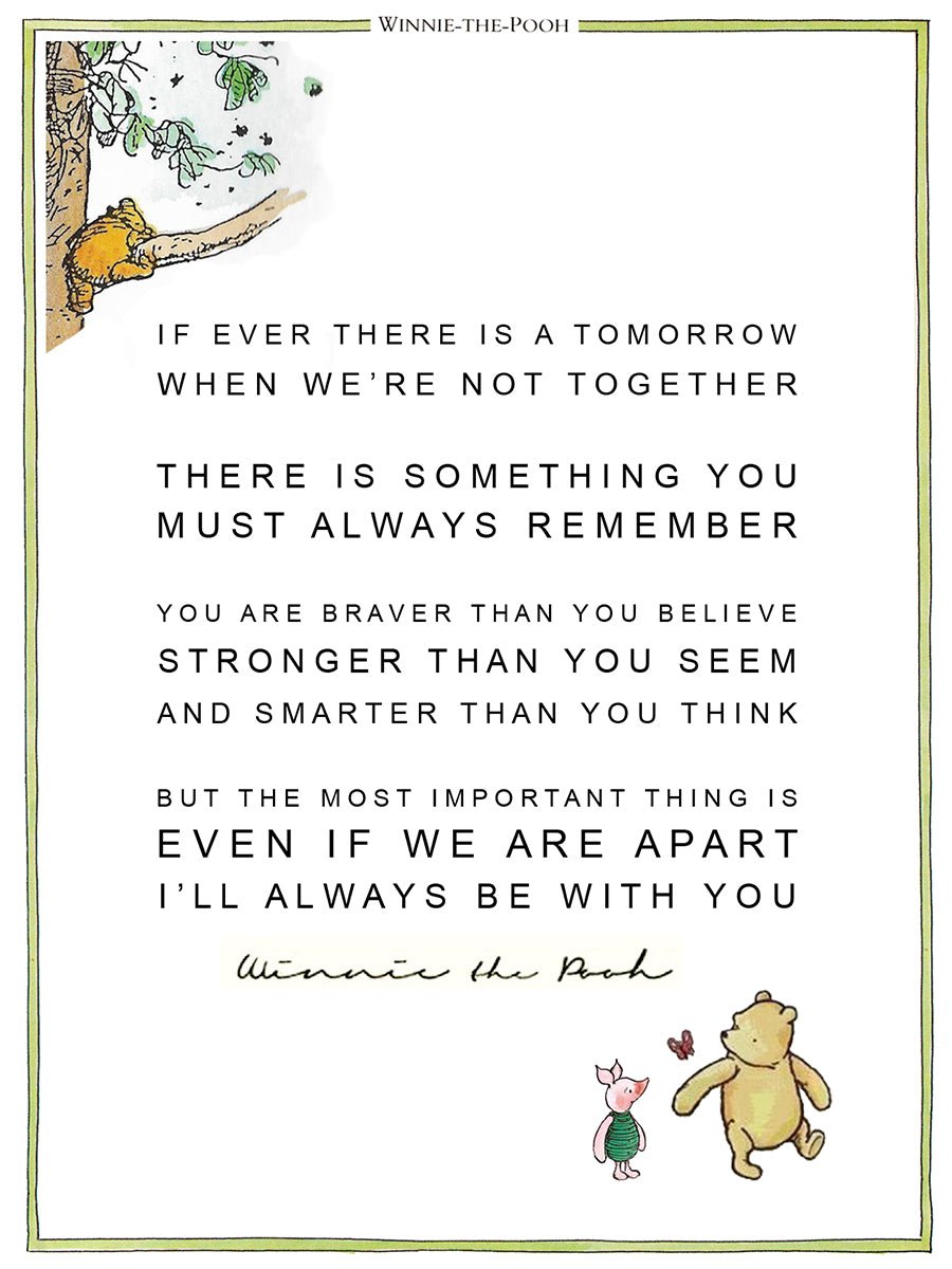 Print: Winnie the Pooh, If Ever There is a Tomorrow Tales for - Main Image