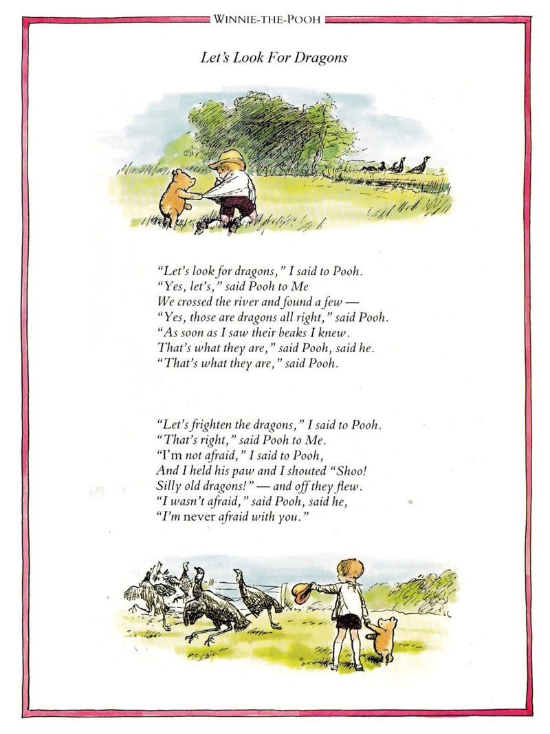 Print: Winnie the Pooh, Let's Look for Dragons - Tales for Tadpoles