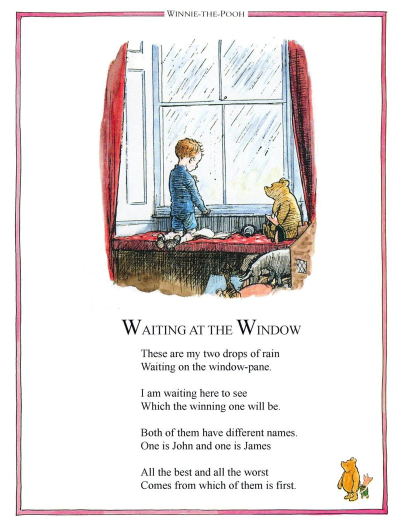 Print: Winnie the Pooh, Waiting at the Window - Tales for Tadpoles