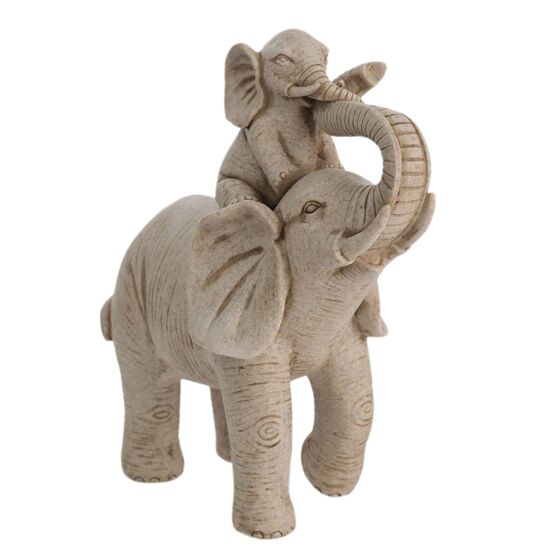 Sandstone Effect Figurine: Elephant and Calf - Tales for Tadpoles