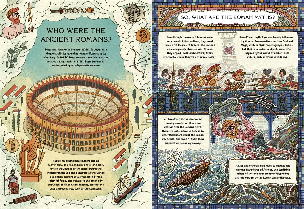 Stephen Davies: Myths, Gods and Gladiators in Ancient Rome, illustrated by Laurie Avon - Tales for Tadpoles