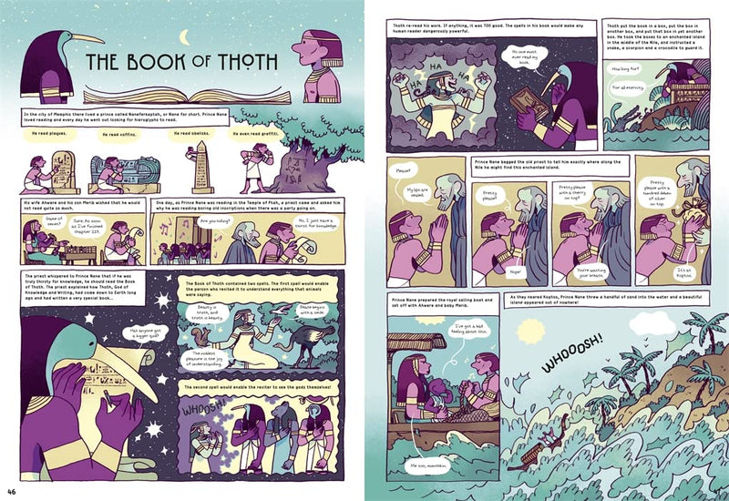 Stephen Davies: Myths, Mummies and Magic in Ancient Egypt, Comic Strip Myths, illustrated by Núria Tamarit - Tales for Tadpoles