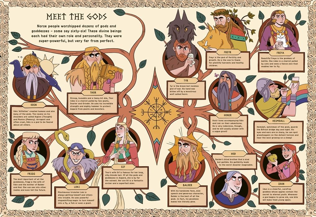 Stephen Davies: Norse Myths, Monsters and Viking Voyages, illustrated by Seaerra Miller - Tales for Tadpoles