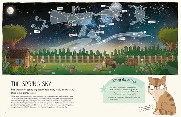 Stuart Atkinson: A Cat's Guide To The Night Sky, illustrations by Brendan Kearney - Tales for Tadpoles