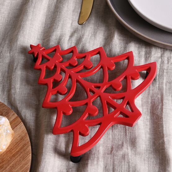 Trivet: Red Christmas Tree - Tales for Tadpoles