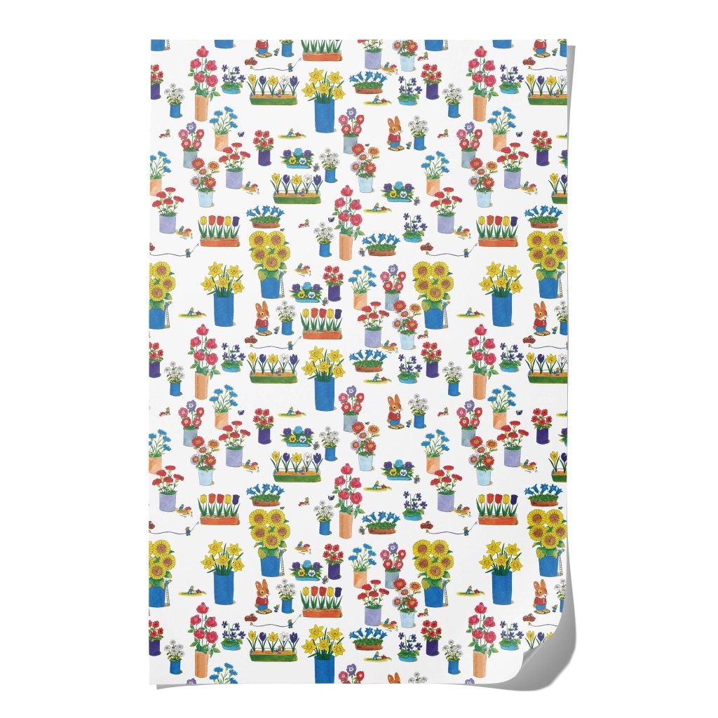 Wrapping Paper: Richard Scarry Busytown Flowers - Tales for Tadpoles