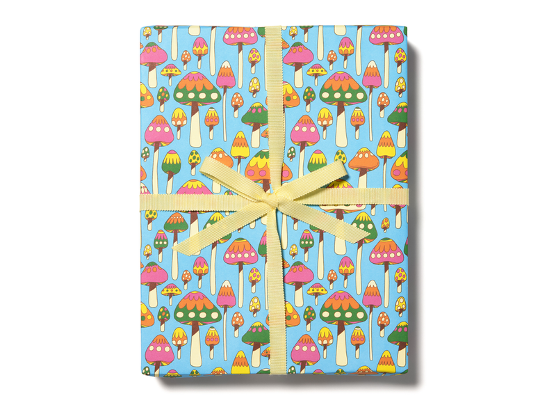 Gift Wrap: Krista Perry - Groovy Mushrooms (Roll of 3 Sheets)