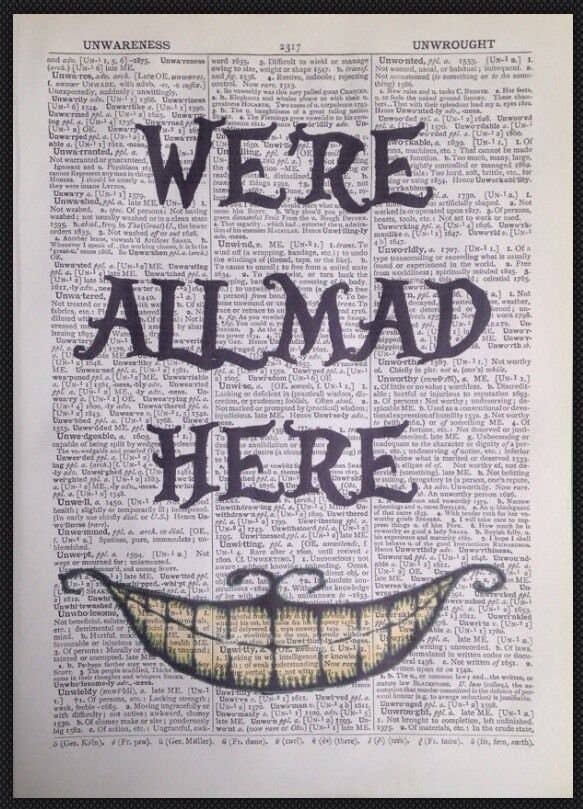 Print: John Tenniel - Alice in Wonderland, We're All Mad Here