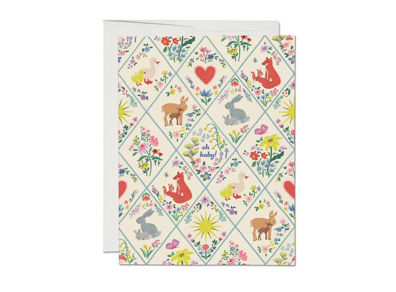 Greeting Card: The House that Lars Built - Baby Woodland Critters