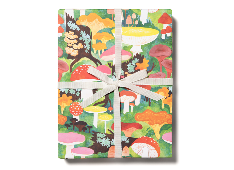 Gift Wrap: Kelsey Garrity Riley - Woodland Mushrooms (Roll of 3 Sheets)