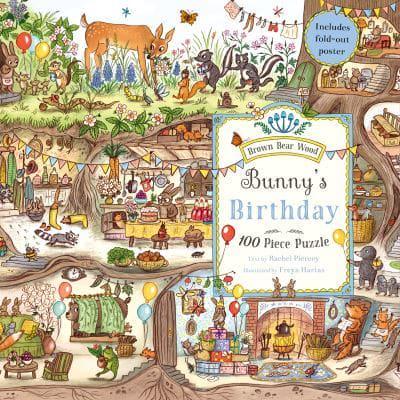 Brown Bear Wood 100 Piece 'Bunny's Birthday' Jigsaw Puzzle