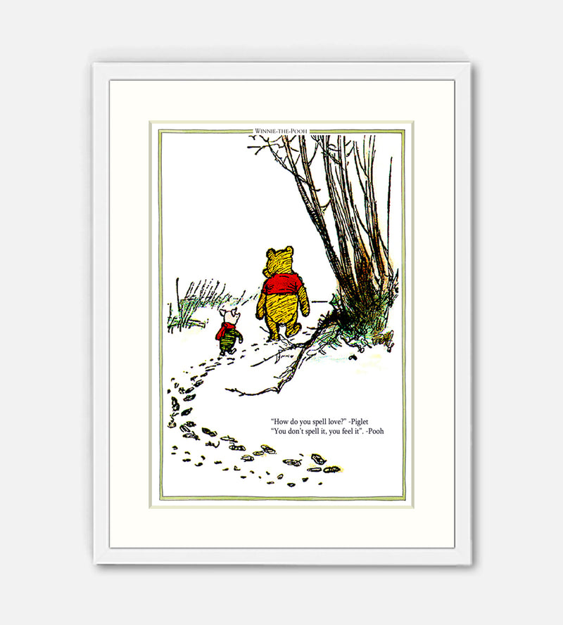 How do you spell love Pooh print