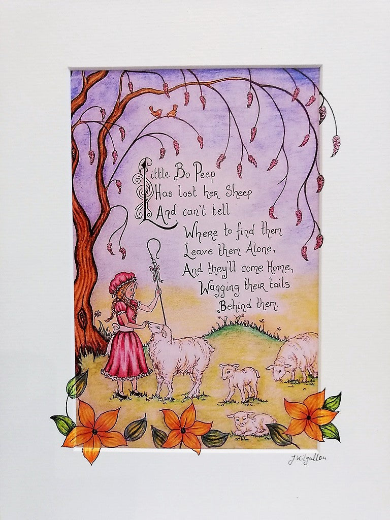Little Bo Peep Print by Jenni Kilgallon