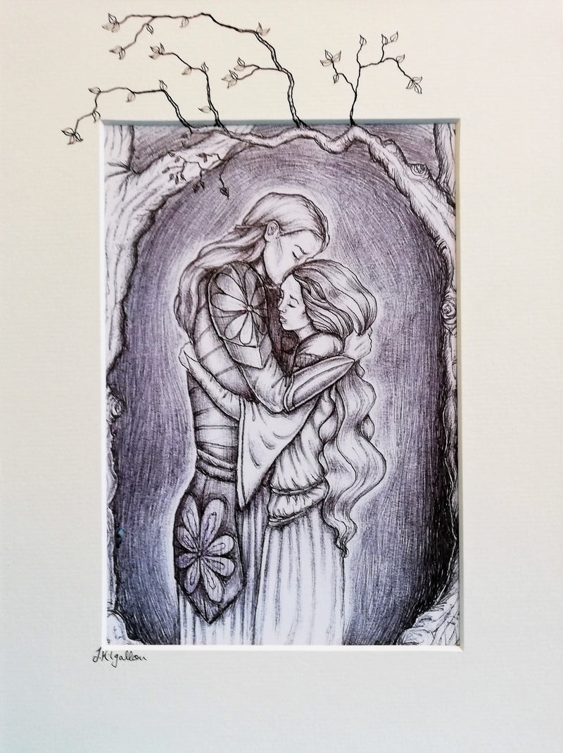 Farewell Embrace Print by Jenni Kilgallon