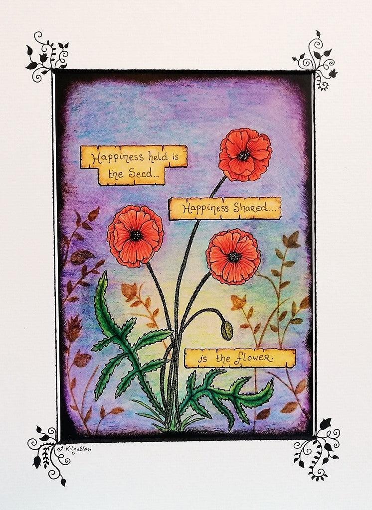 Poppies Print by Jenni Kilgallon