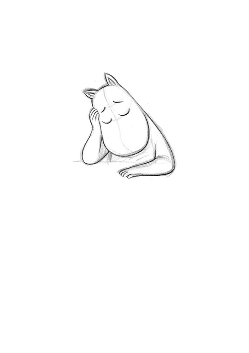 Greeting Card: Moomin - Head Sketch