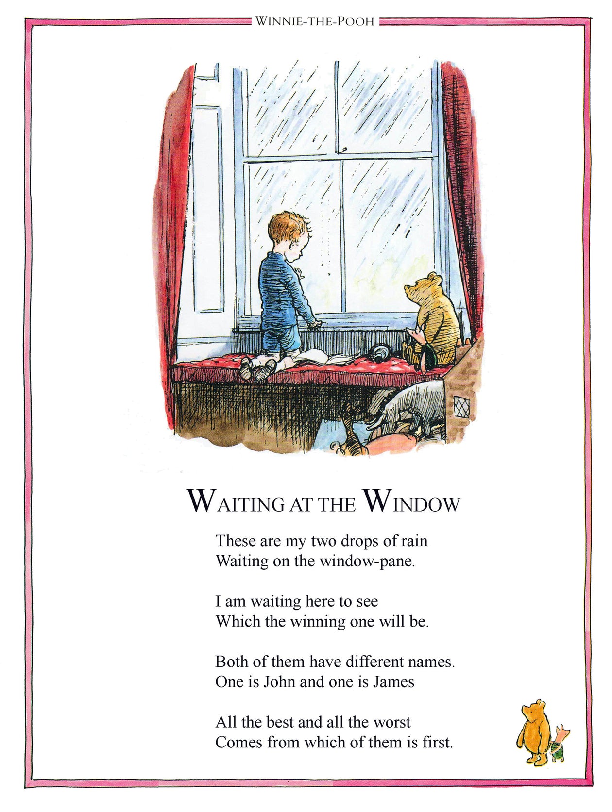 Waiting at the Window Winnie the Pooh