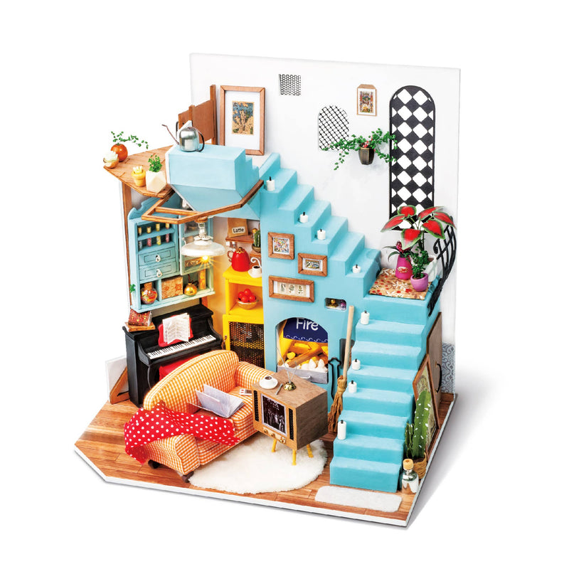 DIY Miniature House Kit: Joy's Living Room