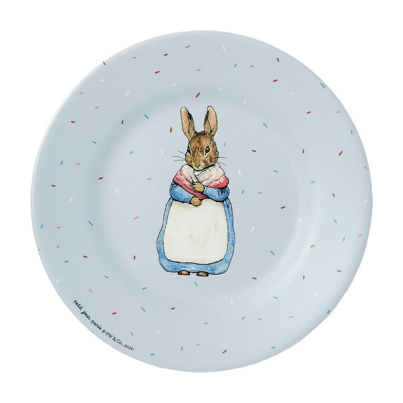 Melamine Dessert Plate, Peter Rabbit (Pale Blue, Mama)
