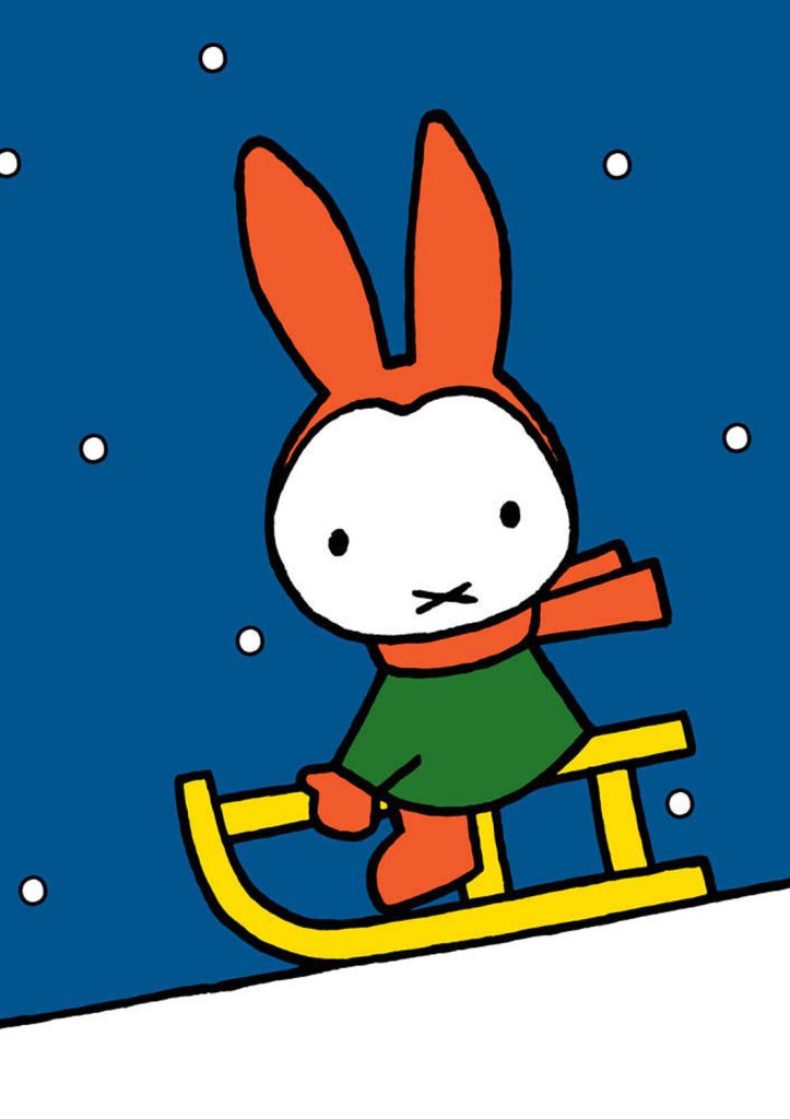 Christmas Card: Miffy - Sledge - Tales for Tadpoles