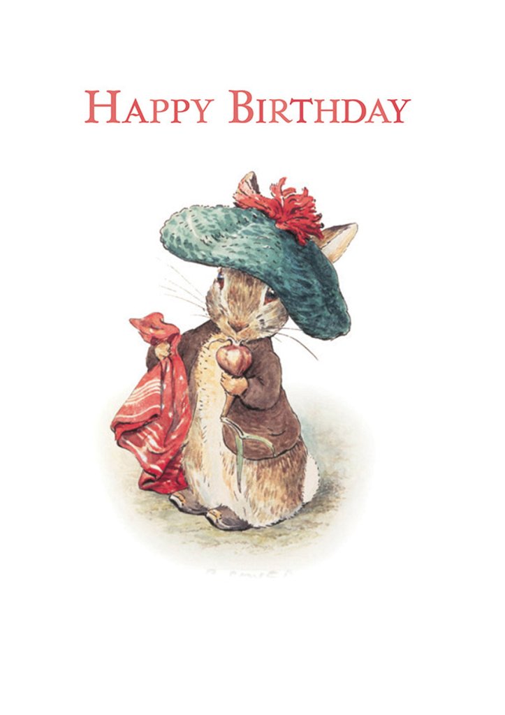 Greeting Card: Beatrix Potter - Benjamin Bunny Happy Birthday - Tales for Tadpoles