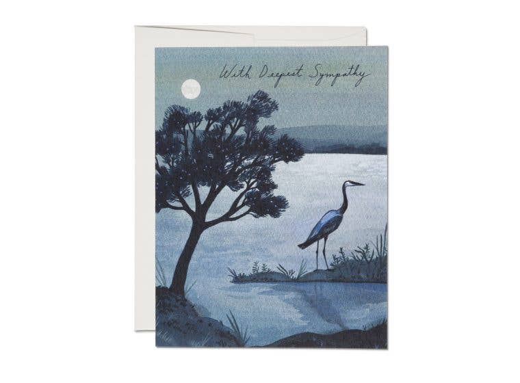 Greeting Card: Becca Stadtlander - Blue Heron Sympathy - Tales for Tadpoles