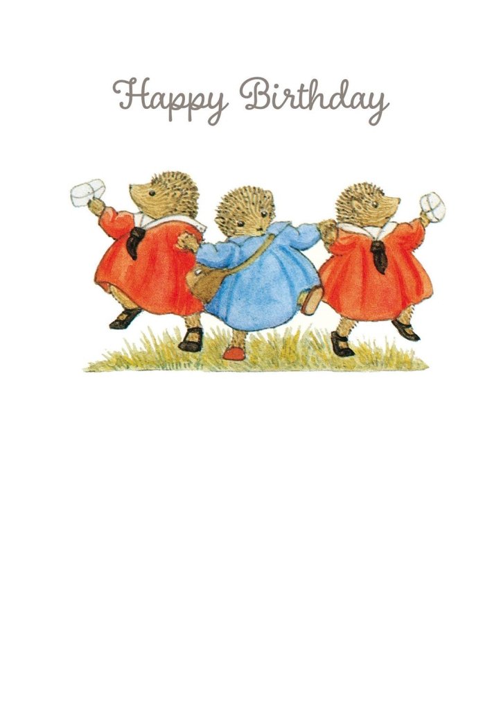 Greeting Card: Little Grey Rabbit - Happy Birthday Hedgehogs - Tales for Tadpoles