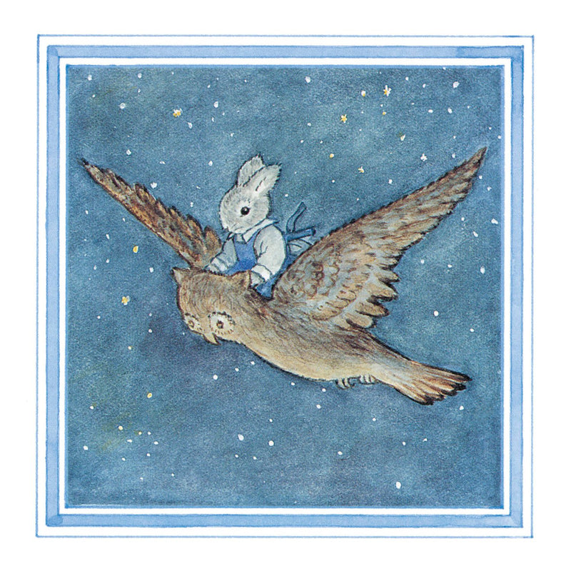 Greeting Card: Little Grey Rabbit - (Square) Night Owl Ride
