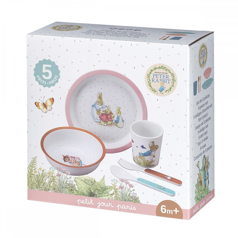 Melamine Eating Set: Peter Rabbit (Pink) - Tales for Tadpoles