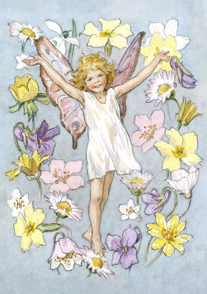Minicard: Margaret Tarrant - Fairy Land Spring Flowers - Tales for Tadpoles
