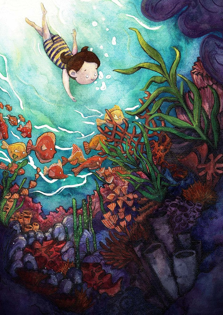 Print: Shannon Bergin-Swim in the Ocean  (A4)