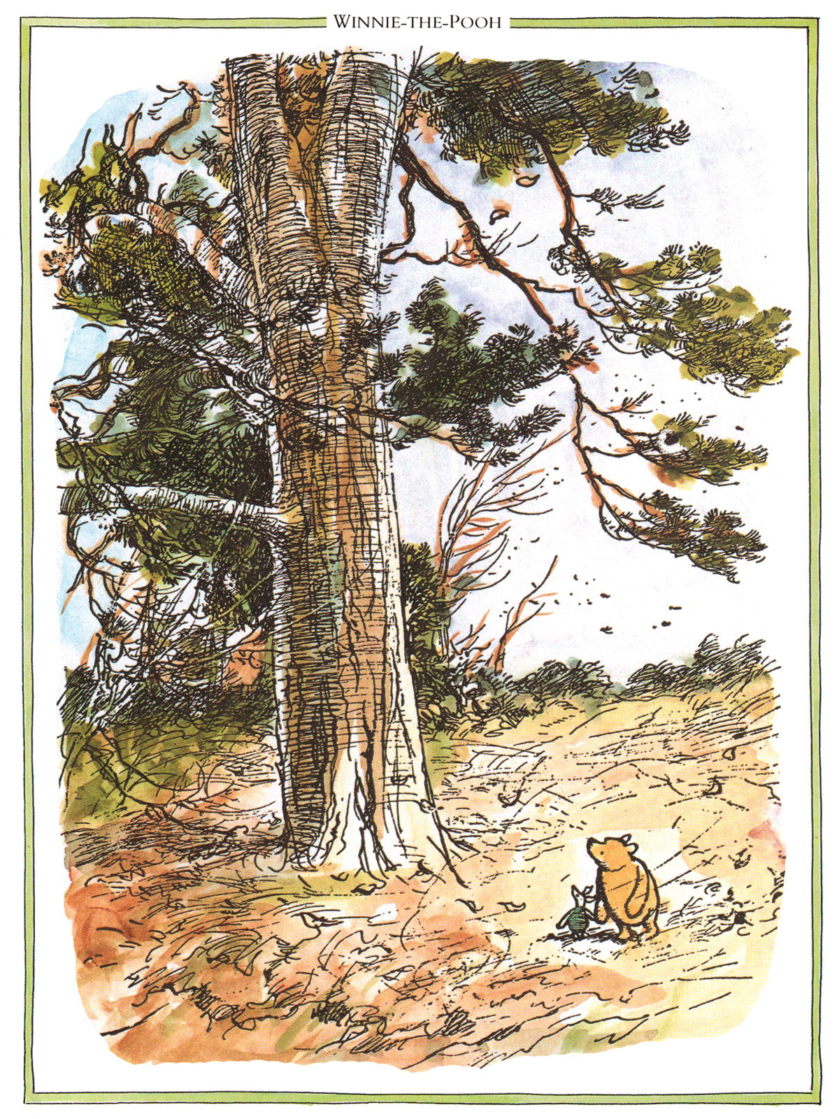 Winnie the Pooh Blusterous Day Print